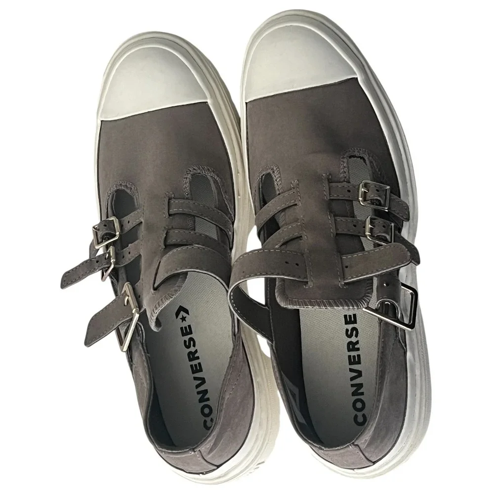 Converse Chuck Taylor Lugged Heel Mary Jane Platform Sneakers Egret Women 9.5 - Picture 12 of 15